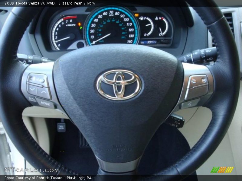 Blizzard Pearl / Ivory 2009 Toyota Venza V6 AWD