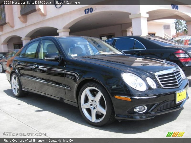 Black / Cashmere 2009 Mercedes-Benz E 350 Sedan