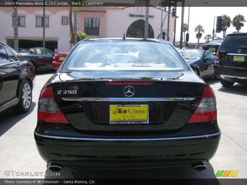 Black / Cashmere 2009 Mercedes-Benz E 350 Sedan