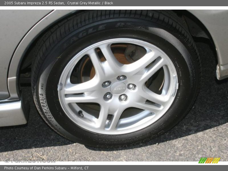 Crystal Grey Metallic / Black 2005 Subaru Impreza 2.5 RS Sedan