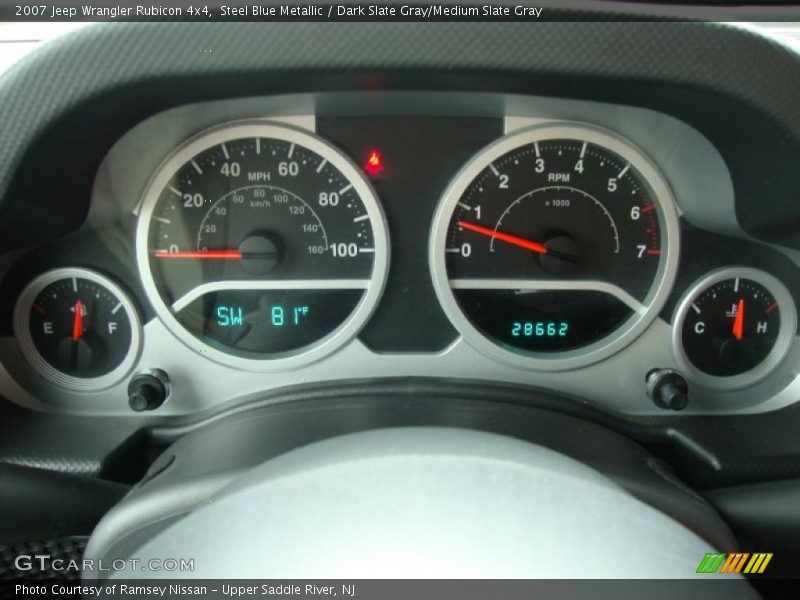 Steel Blue Metallic / Dark Slate Gray/Medium Slate Gray 2007 Jeep Wrangler Rubicon 4x4