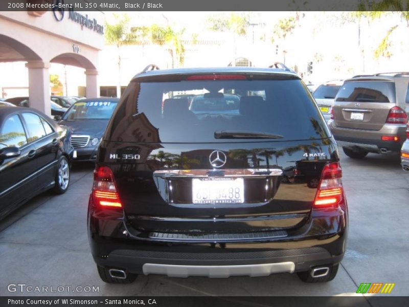 Black / Black 2008 Mercedes-Benz ML 350 4Matic