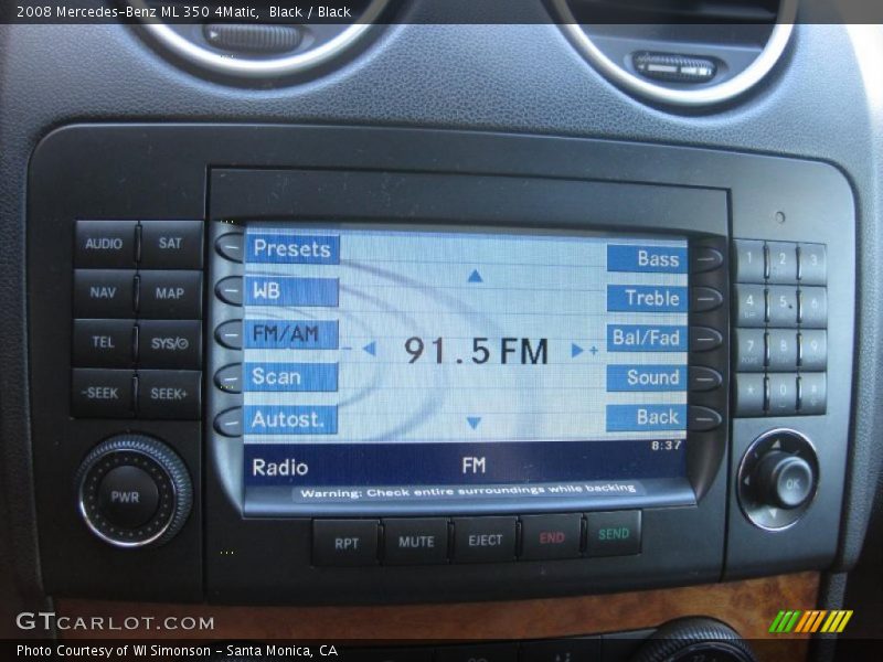 Black / Black 2008 Mercedes-Benz ML 350 4Matic