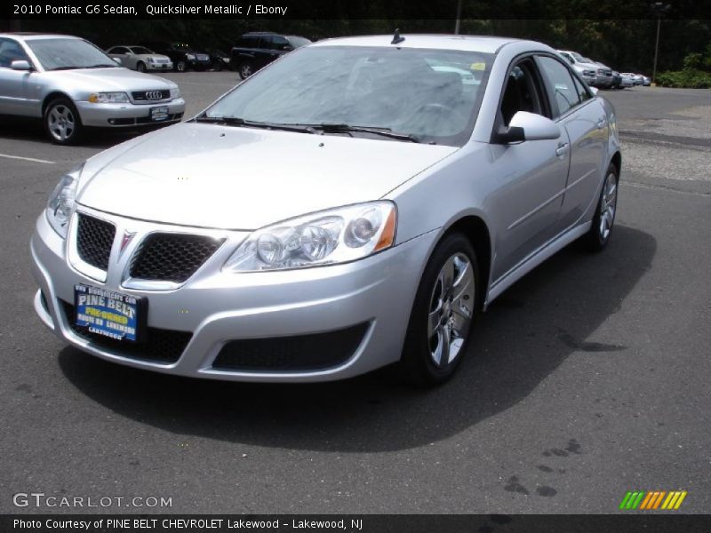 Quicksilver Metallic / Ebony 2010 Pontiac G6 Sedan