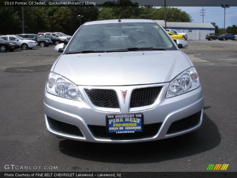 Quicksilver Metallic / Ebony 2010 Pontiac G6 Sedan