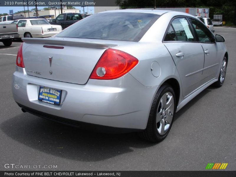 Quicksilver Metallic / Ebony 2010 Pontiac G6 Sedan
