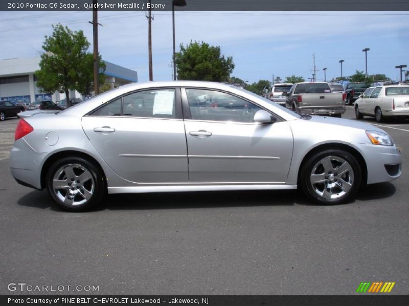 Quicksilver Metallic / Ebony 2010 Pontiac G6 Sedan