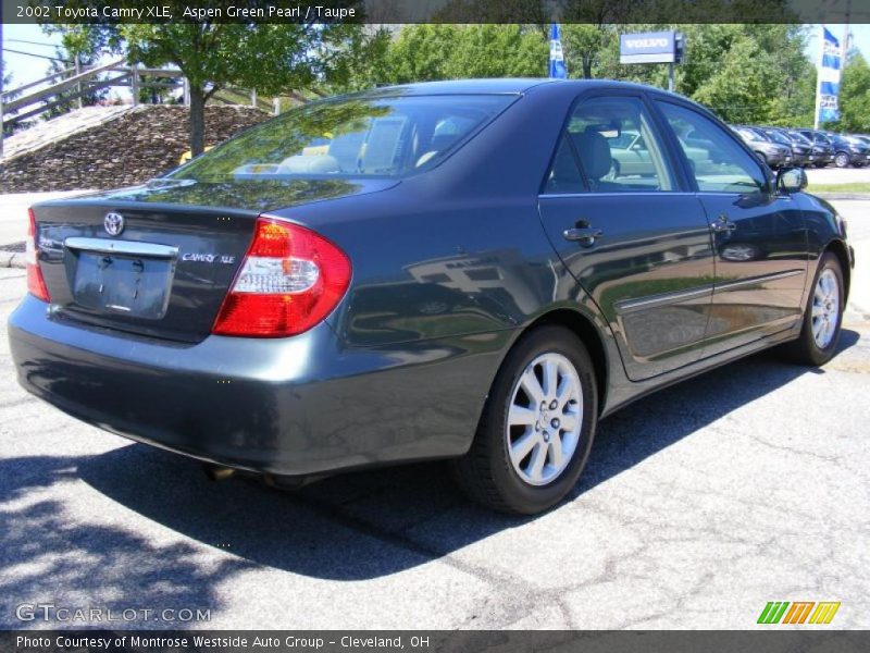 Aspen Green Pearl / Taupe 2002 Toyota Camry XLE
