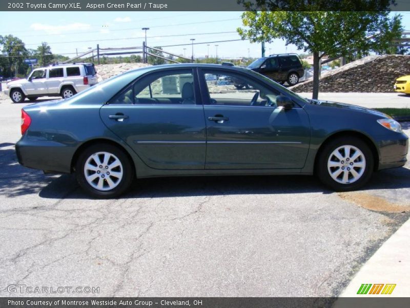 Aspen Green Pearl / Taupe 2002 Toyota Camry XLE