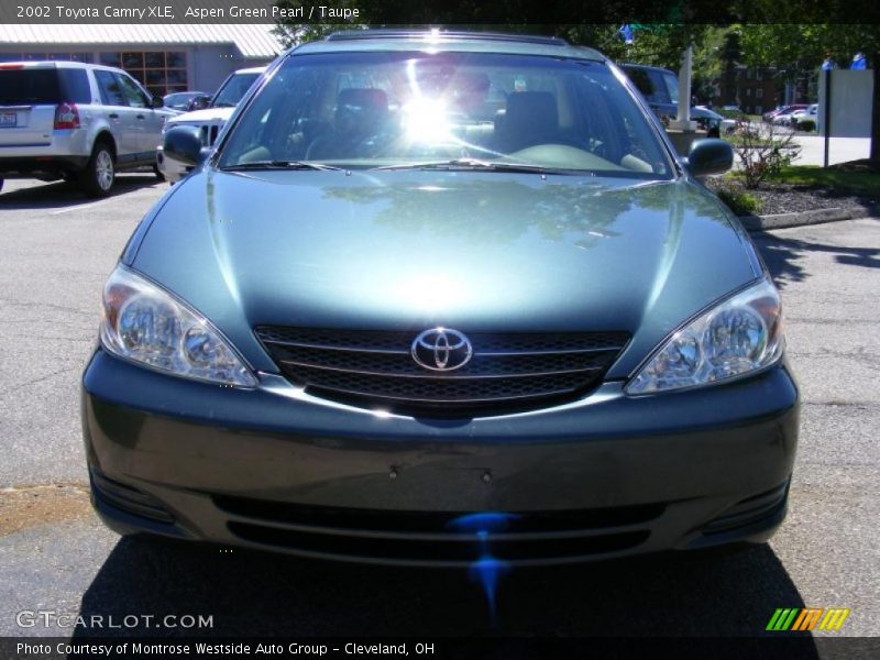Aspen Green Pearl / Taupe 2002 Toyota Camry XLE