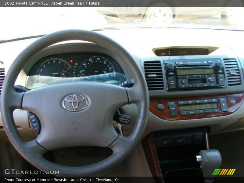 Aspen Green Pearl / Taupe 2002 Toyota Camry XLE