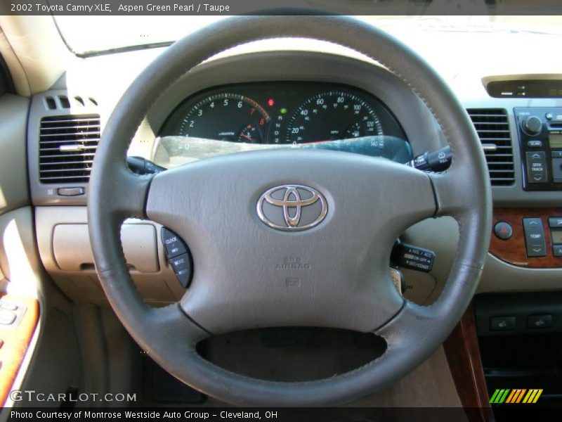 Aspen Green Pearl / Taupe 2002 Toyota Camry XLE