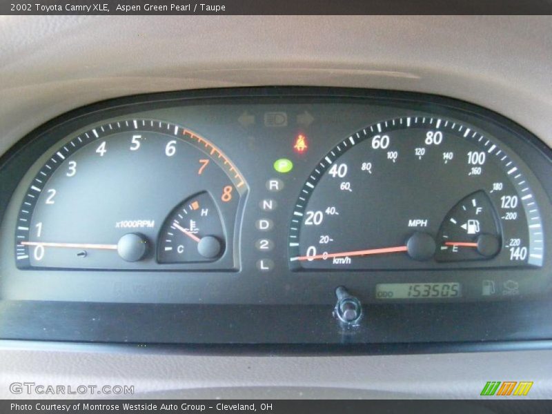 Aspen Green Pearl / Taupe 2002 Toyota Camry XLE