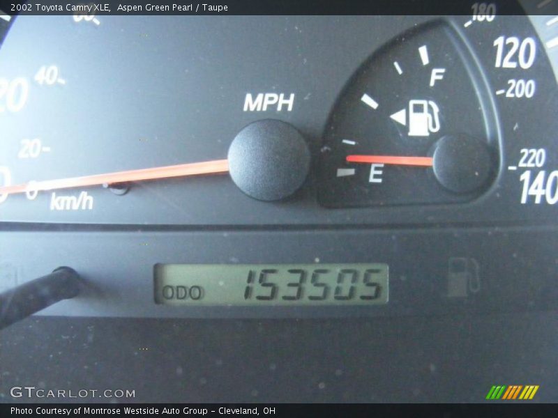 Aspen Green Pearl / Taupe 2002 Toyota Camry XLE
