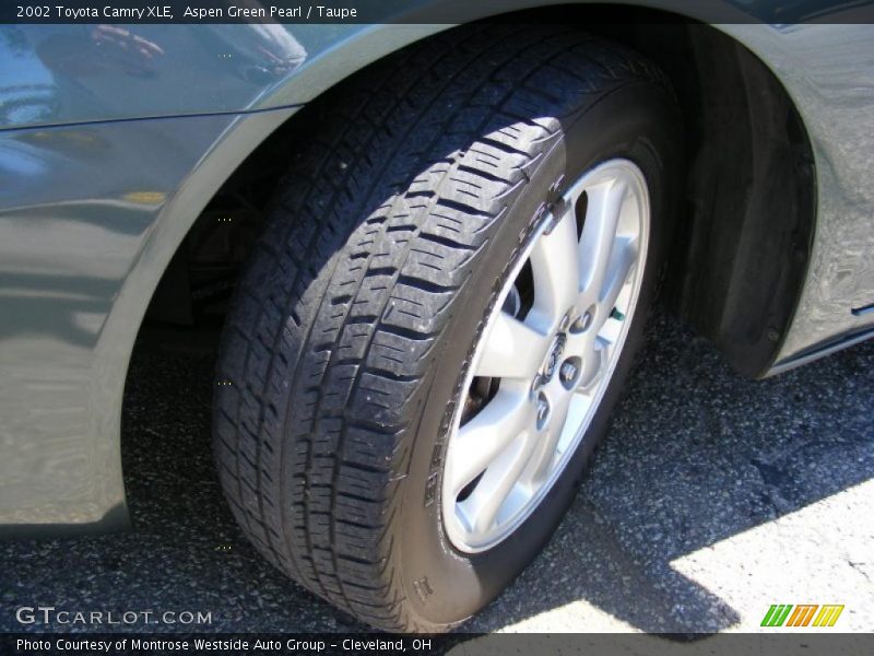 Aspen Green Pearl / Taupe 2002 Toyota Camry XLE