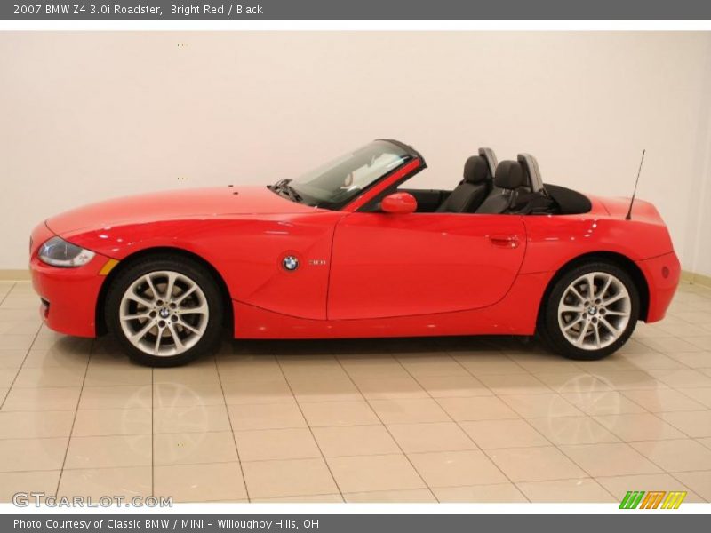 Bright Red / Black 2007 BMW Z4 3.0i Roadster
