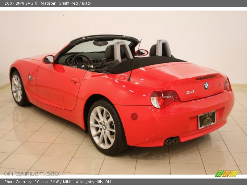 Bright Red / Black 2007 BMW Z4 3.0i Roadster