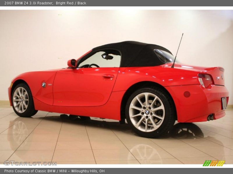 Bright Red / Black 2007 BMW Z4 3.0i Roadster