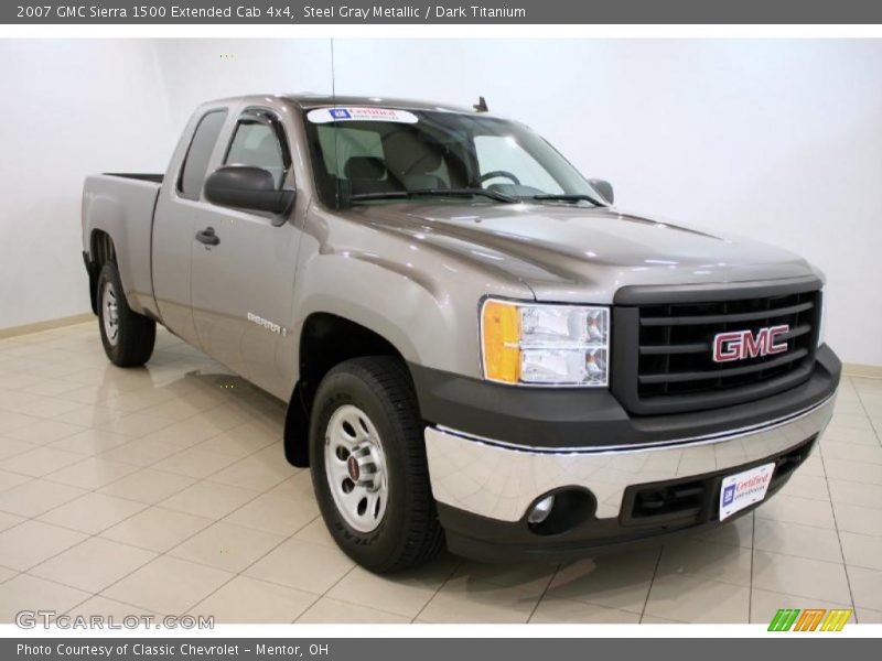 Steel Gray Metallic / Dark Titanium 2007 GMC Sierra 1500 Extended Cab 4x4