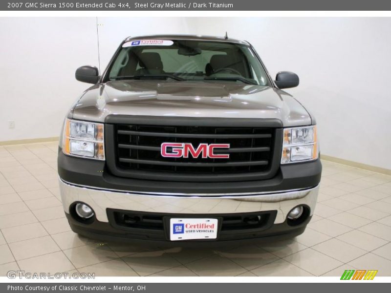 Steel Gray Metallic / Dark Titanium 2007 GMC Sierra 1500 Extended Cab 4x4
