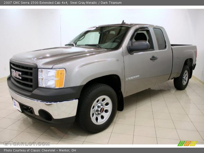 Steel Gray Metallic / Dark Titanium 2007 GMC Sierra 1500 Extended Cab 4x4