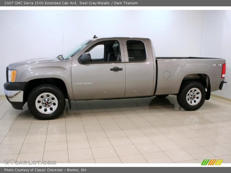 Steel Gray Metallic / Dark Titanium 2007 GMC Sierra 1500 Extended Cab 4x4