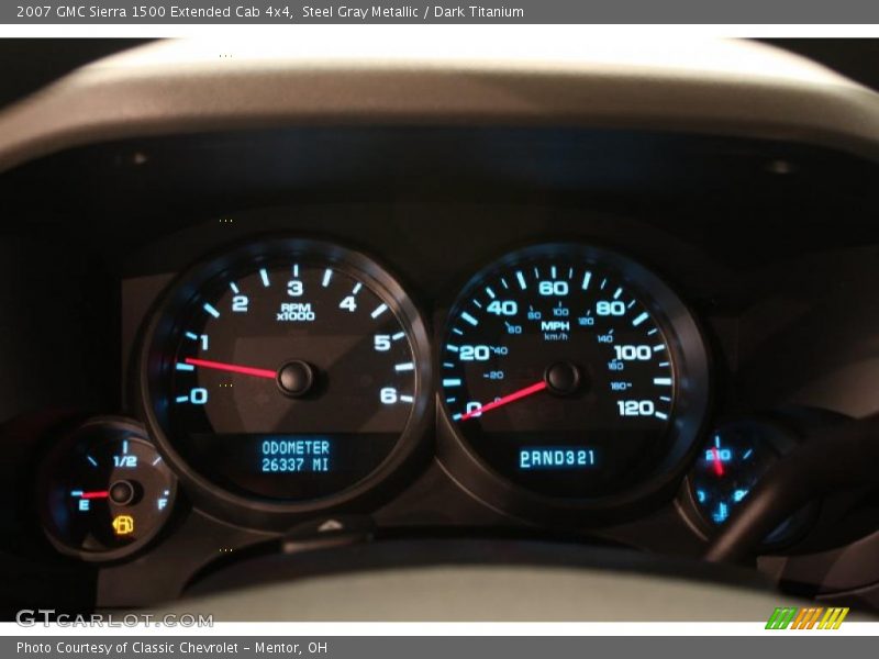 Steel Gray Metallic / Dark Titanium 2007 GMC Sierra 1500 Extended Cab 4x4