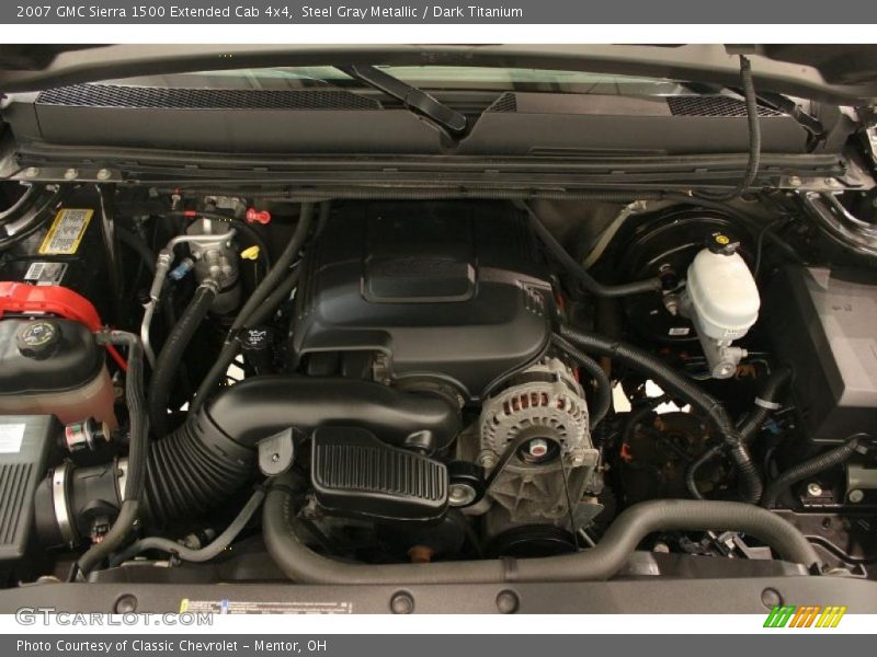 Steel Gray Metallic / Dark Titanium 2007 GMC Sierra 1500 Extended Cab 4x4
