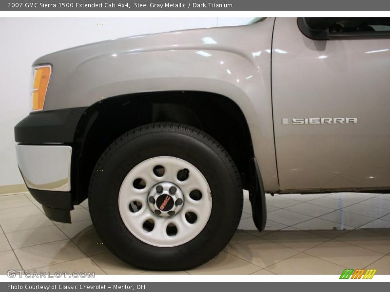 Steel Gray Metallic / Dark Titanium 2007 GMC Sierra 1500 Extended Cab 4x4