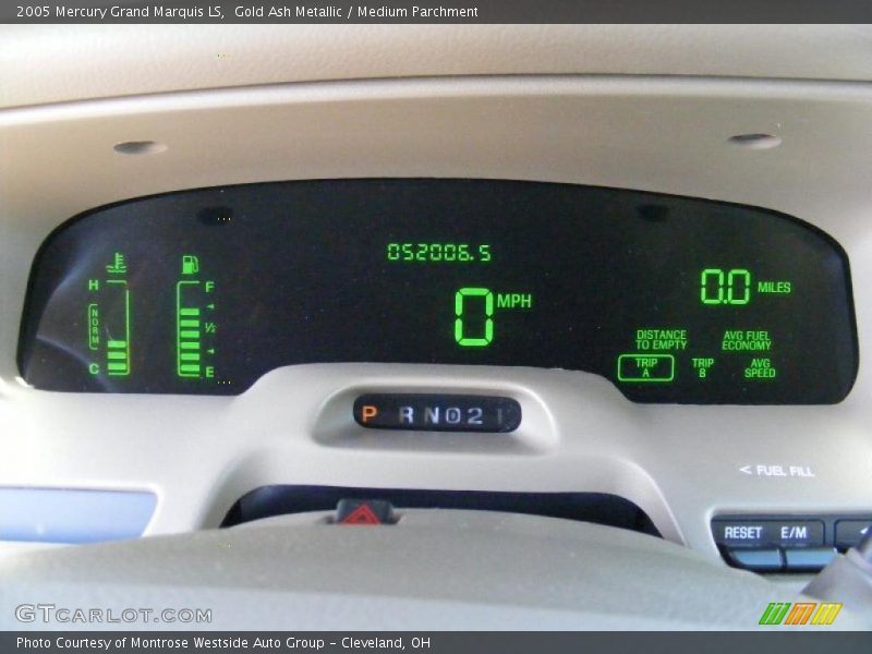 Gold Ash Metallic / Medium Parchment 2005 Mercury Grand Marquis LS
