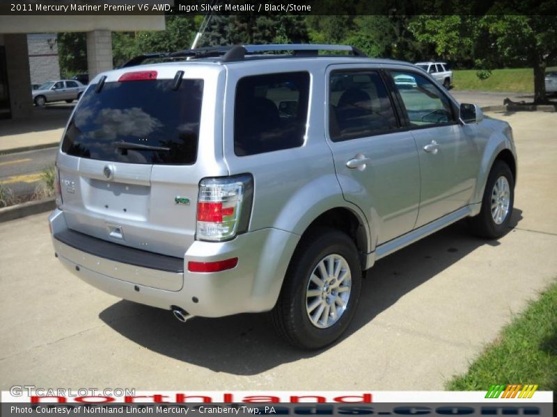 Ingot Silver Metallic / Black/Stone 2011 Mercury Mariner Premier V6 AWD