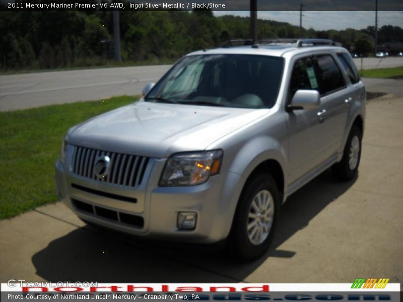 Ingot Silver Metallic / Black/Stone 2011 Mercury Mariner Premier V6 AWD