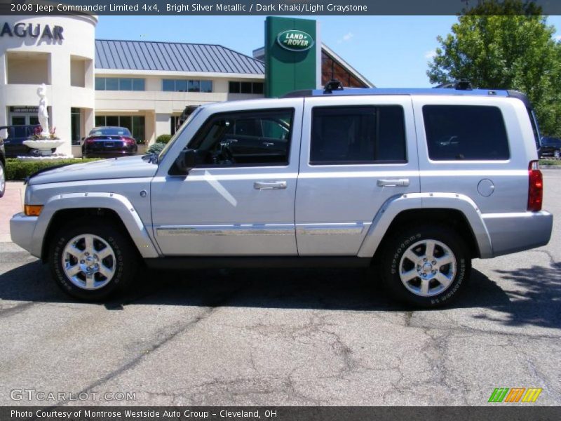 Bright Silver Metallic / Dark Khaki/Light Graystone 2008 Jeep Commander Limited 4x4