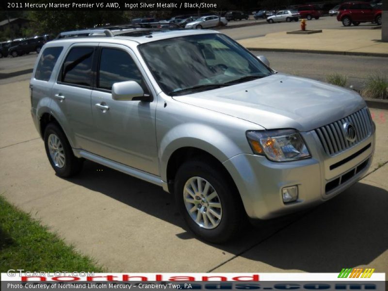 Ingot Silver Metallic / Black/Stone 2011 Mercury Mariner Premier V6 AWD