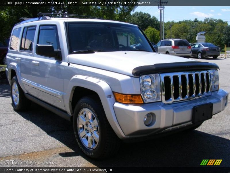 Bright Silver Metallic / Dark Khaki/Light Graystone 2008 Jeep Commander Limited 4x4