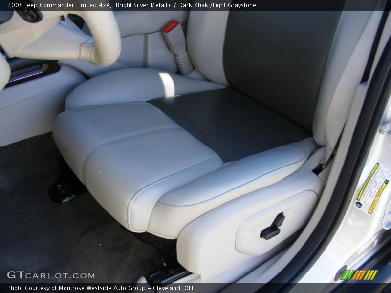 Bright Silver Metallic / Dark Khaki/Light Graystone 2008 Jeep Commander Limited 4x4