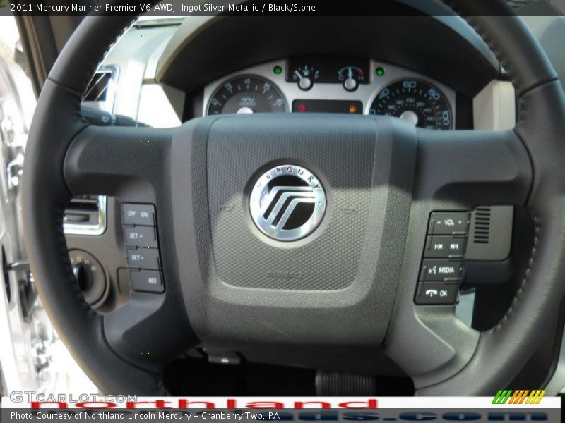 Ingot Silver Metallic / Black/Stone 2011 Mercury Mariner Premier V6 AWD