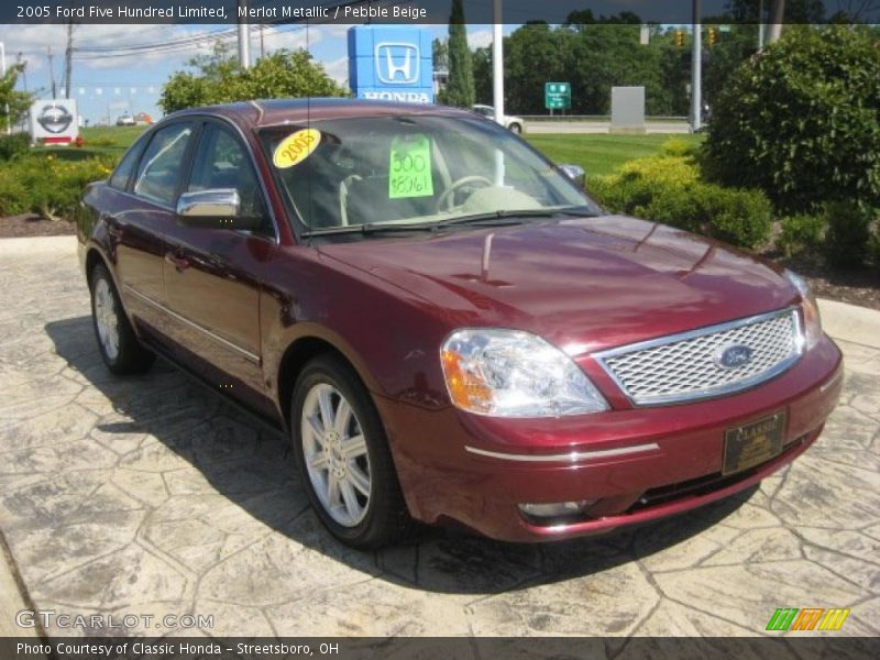 Merlot Metallic / Pebble Beige 2005 Ford Five Hundred Limited