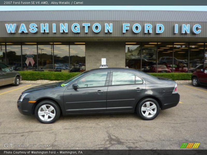 Alloy Metallic / Camel 2007 Ford Fusion SE V6 AWD