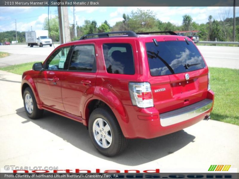 Sangria Red Metallic / Black 2010 Mercury Mariner I4