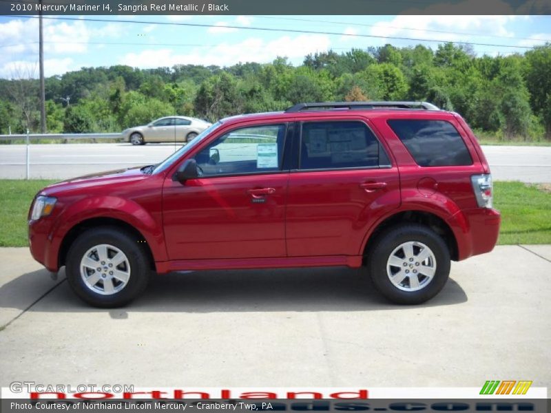 Sangria Red Metallic / Black 2010 Mercury Mariner I4