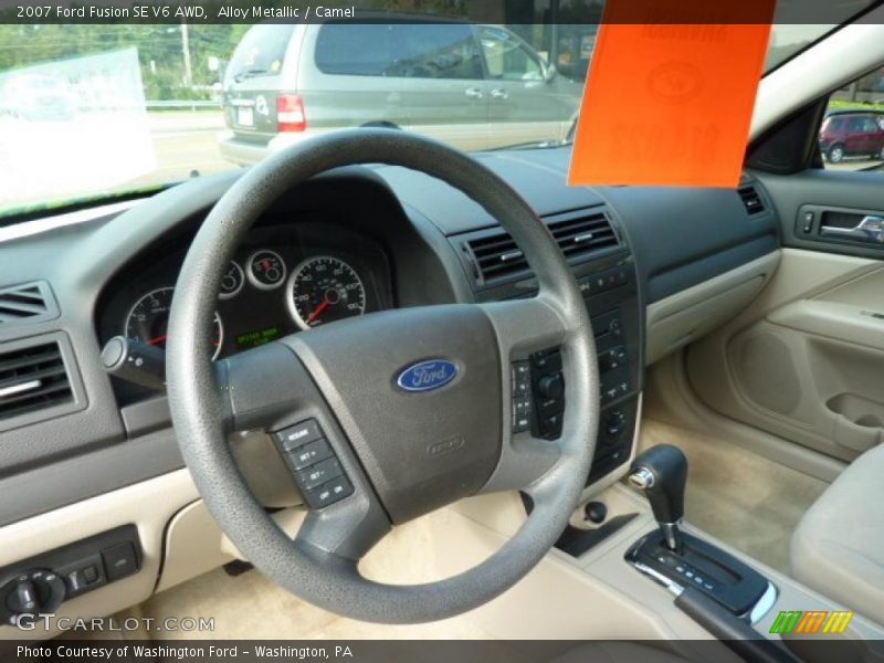 Alloy Metallic / Camel 2007 Ford Fusion SE V6 AWD