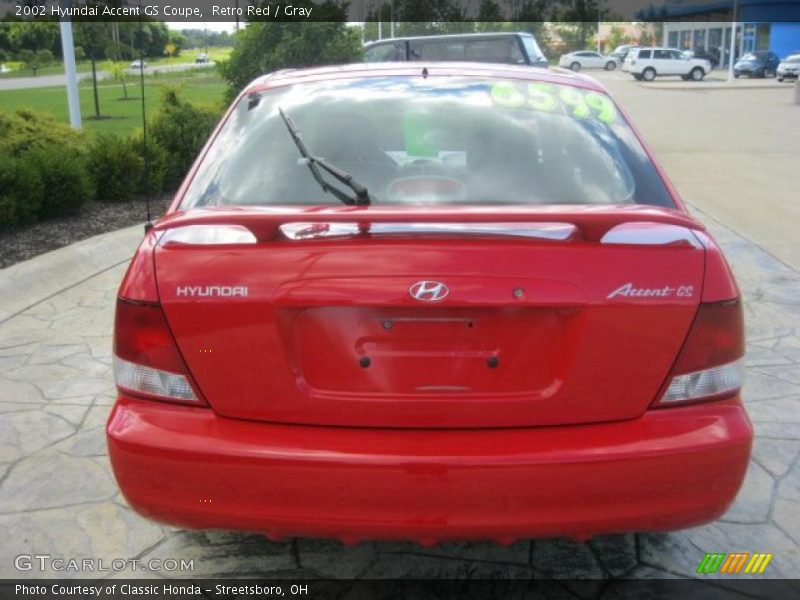 Retro Red / Gray 2002 Hyundai Accent GS Coupe