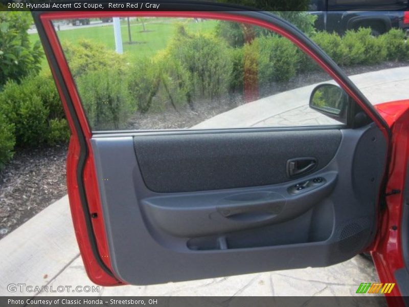 Retro Red / Gray 2002 Hyundai Accent GS Coupe