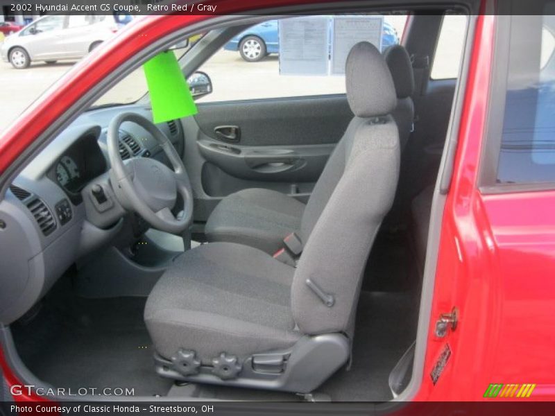 Retro Red / Gray 2002 Hyundai Accent GS Coupe