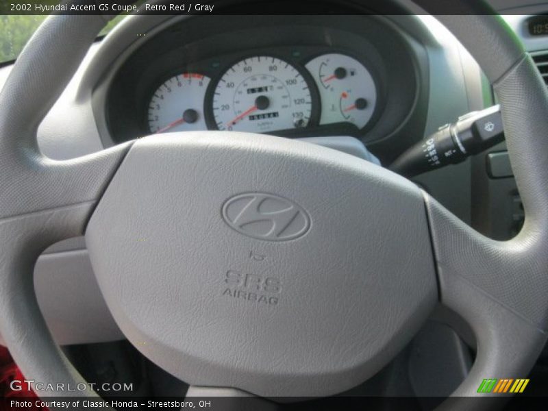 Retro Red / Gray 2002 Hyundai Accent GS Coupe