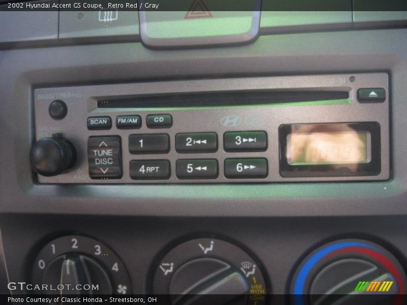 Retro Red / Gray 2002 Hyundai Accent GS Coupe