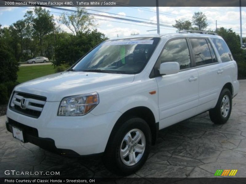 Taffeta White / Saddle 2008 Honda Pilot Value Package 4WD