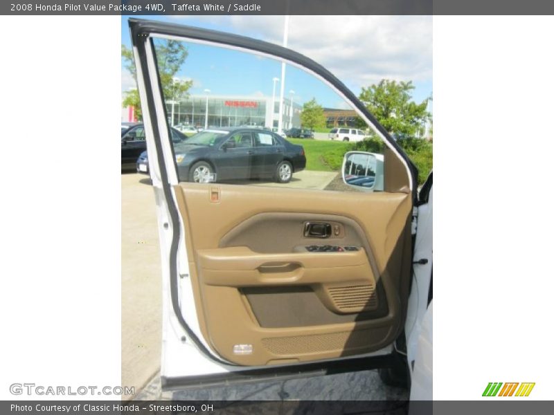 Taffeta White / Saddle 2008 Honda Pilot Value Package 4WD