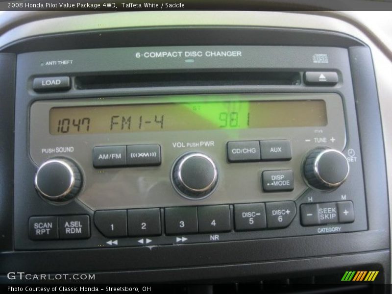 Taffeta White / Saddle 2008 Honda Pilot Value Package 4WD
